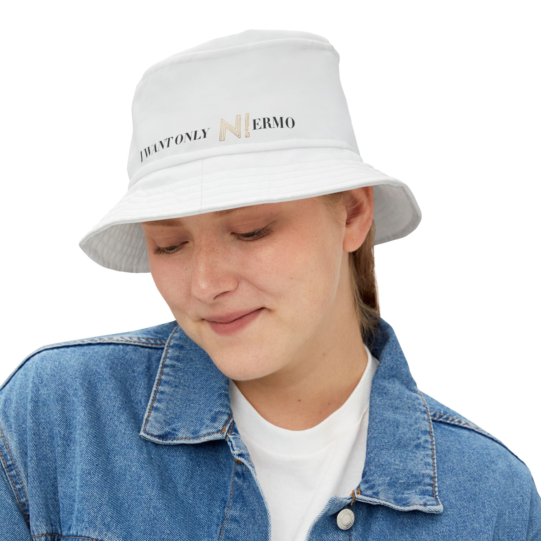 NIERMO Essential White Luxury Bucket Hat