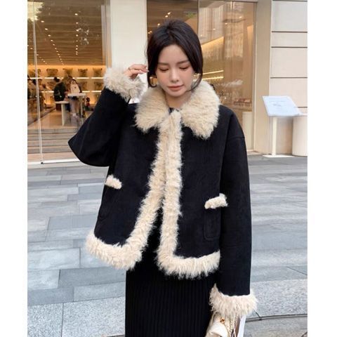 NIERMO Women's Fashion Casual Denim Puffer Jacket